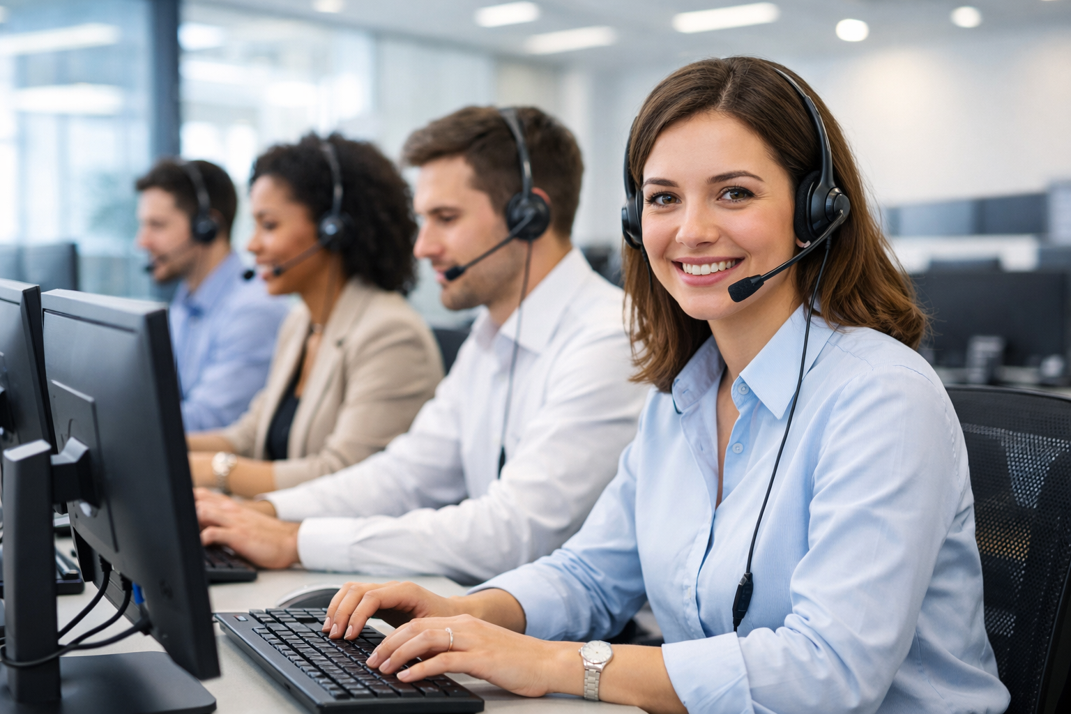 Customer service team managing account communication and issue resolution.