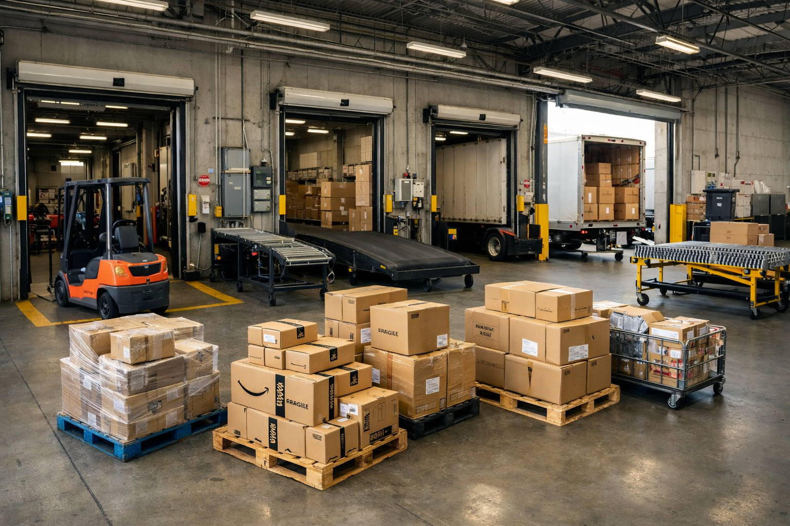 Shipping dock throughput for high-volume outbound operations.